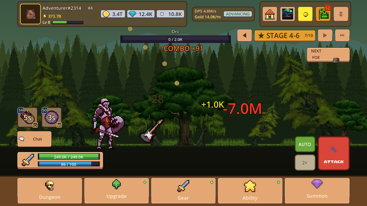Battle screen