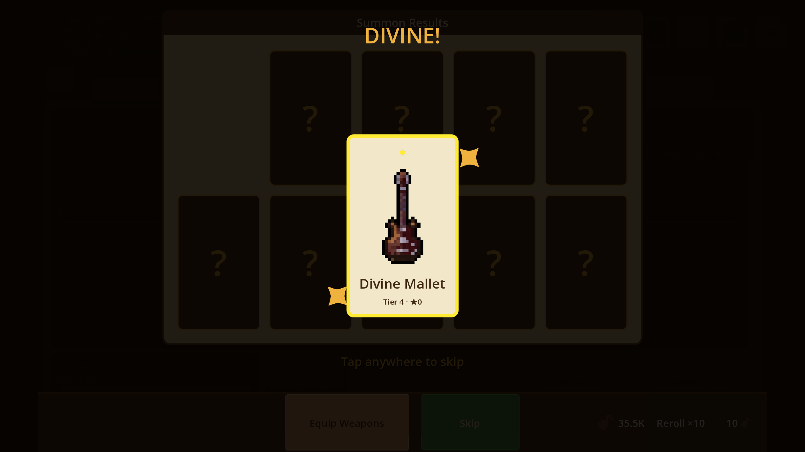 Top-rarity reward received at the hard-pity threshold